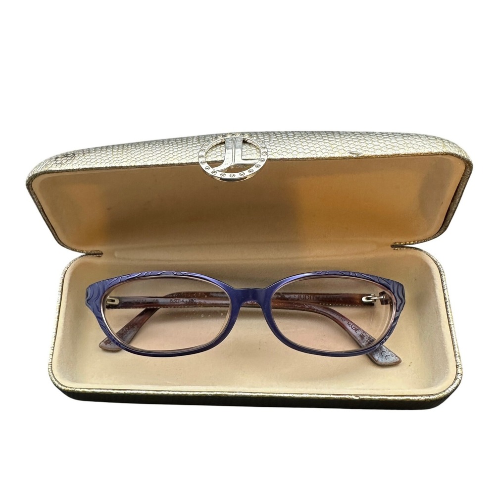 Vintage Y2KJudith Leiber JL1114 05 Purple Glasses Eyeglasses w/  Hard Case KC
